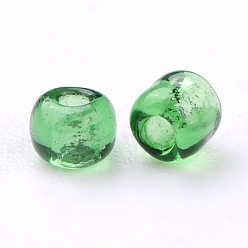 Dark Green Glass Seed Beads, Transparent, Round, Dark Green, 12/0, 2mm, Hole: 1mm, about 30000 beads/pound