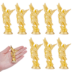 Golden Alloy Angel Figurines Ornaments, for Home Office Decoration, Golden, 42.5x24x79.5mm