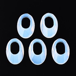 Опал Синтетические Opalite подвески, овальные амулеты, 30x20~20.5x7.5~8.5 мм, отверстие : 15.5~16x9.5~10.5 мм