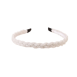 (404) Непрозрачное AB Кислое яблоко Резинки для волос из стеклянных бусин, цветочный белый, 150x125x10 мм