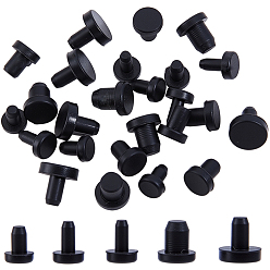 Черный 30шт 5 стили силиконовая пробка для бутылки, чёрные, 7~9x6.5~9.5 мм, 6 шт / стиль