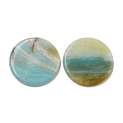 Flower Amazonite Подвески из натуральных цветов амазонита, плоские круглые прелести, 29.5~30x3 мм, отверстие : 1.6 мм