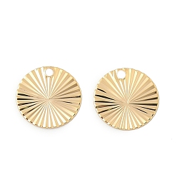 Плоский Круглый Латунь прелести, без никеля , реальный 18 k позолоченный, , плоско-круглые, 10x0.5 мм, отверстие : 1.2 мм