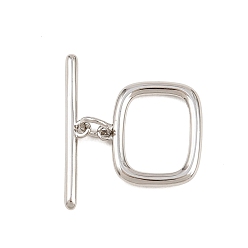 Платина Латуни Переключить застежками, без кадмия и без свинца, долговечный, прямоугольные, платина, 3.5~13.5x14~20x1.5 мм, отверстие : 1 мм