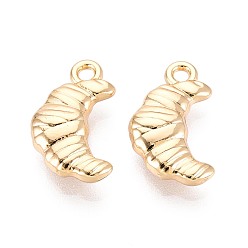 Золотой Подвески из сплава , круассан, золотые, 16x10x4 мм, отверстие : 1.6 мм