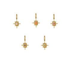 (52) Непрозрачная лаванда 304 кубический стальные подвески из нержавеющей диоксида циркония, звезды прелести, ионное покрытие (ip), с целью перехода в кольце, реальный 14 k позолоченный, разноцветные, 14x13 мм