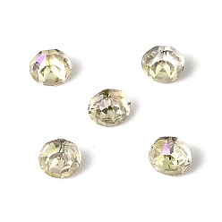 Нарцисс Стеклянные стразы кабошоны, задние и задние, граненые, квадратный, алмаз, бледно-желтый цвет, 4x3 мм