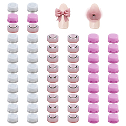 (52) Непрозрачная лаванда 60шт. 3 цвета, утюг и полиэтилен 3 вращающийся подшипник для нейл-арта, плоско-круглые, разноцветные, 1.2x0.65 см, 20 шт / цвет