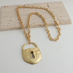 Золотой Ожерелья с подвесками из цинкового сплава с замком, золотые, 22.83 дюйм (58 см)