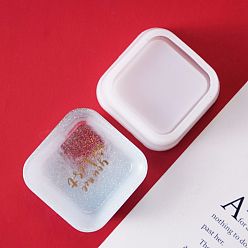 Белый Силиконовые формы, формы для литья смолы, для уф-смолы, изготовление ювелирных изделий из эпоксидной смолы, квадратный, белые, 66x66x27 мм