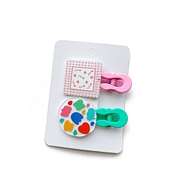 Разноцветный 2шт. акриловые заколки для волос из кожи аллигатора, аксессуары для волос для женщин и девочек, красочный, 65 мм