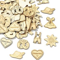 Mixed Shapes 50 шт. сосновые декоративные материалы своими руками, разнообразные, 9~30x19.5~42x3 мм