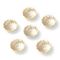 Золотой 304 из нержавеющей стали шарик крышки, безлепестковый, цветок, золотые, 9.5x2.5 мм, отверстие : 1.2 мм