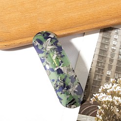 Темный Морско-зеленый Заколки для волос из ПВХ под мрамор, длинный овал, темно-зеленый, 80 мм