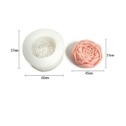 Белый Формы для свечей из пищевого силикона своими руками, для изготовления свечей, цветок, белые, 6x3.7 см