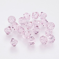 Violet Imitation Austrian Crystal Beads, Grade AAA, Faceted, Bicone, Violet, 6x6mm, Hole: 0.7~0.9mm