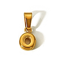 Letter O Амулеты из нержавеющей стали, золотые, буквенное очарование с инициалами, Письмо O, 10x6 мм