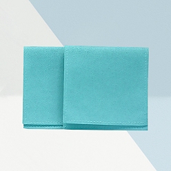 Бирюза Мешок из волокна, для подарочных пакетов с завязками для ювелирных изделий, квадратный, бирюзовые, 8x8 см