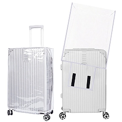 Серебро Прозрачный чехол для багажа из ПВХ, прозрачный защитный чехол для дорожного чемодана, для 28дюймового чемодана, серебряные, 520x290x635 мм