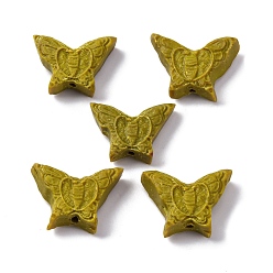 (932FM) Темно-синий аква-матовый с подкладкой Киноварь бисера, резные лакированные, бабочка, темно-золотистые, 21x15x8.5 мм, отверстие : 1.5 мм