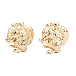 Light Gold Подвески из сплава , подвески в виде белки с сосновыми шишками, стойки покрытие, без кадмия, без никеля и без свинца, золотой свет, 13x14x6.5 мм, отверстие : 1.5~1.6 мм