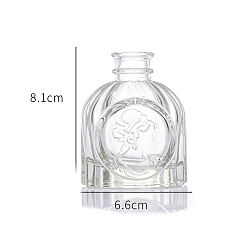 Прозрачный Стеклянная ваза с тиснением, украшение дома гидропо ниша ваза для растений ваза для цветов, прозрачные, 6.6x8.1 см