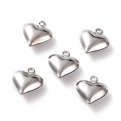 Платина Латунь прелести, сердце, платина, 13x11.5x3.5 мм, отверстие : 1.2 мм