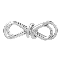 Нержавеющая Сталь Цвет Не тускнеет 304 подвески-соединители из нержавеющей стали, бантом, цвет нержавеющей стали, 17x7 мм