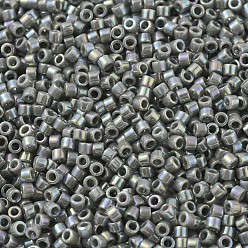 (DB0168) Opaque Gray AB MIYUKI Delica Beads, Cylinder, Japanese Seed Beads, 11/0, (DB0168) Opaque Gray AB, 1.3x1.6mm, Hole: 0.8mm, about 20000pcs/bag, 100g/bag