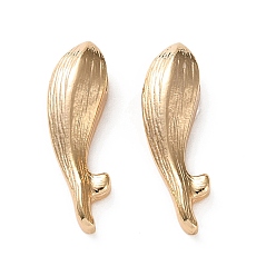 Настоящее золото 18K Подвески из морской латуни, прелести кита, реальный 18 k позолоченный, 23.5x6.5x5 мм, отверстие : 3.5x2 мм