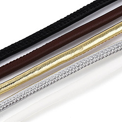 (52) Непрозрачная лаванда 5м 5 цветной круглый шнур из искусственной кожи, кожаный шнур ювелирных изделий, ювелирные изделия diy шнур, разноцветные, 5 мм, около 1.09 ярдов (1 м) / цвет