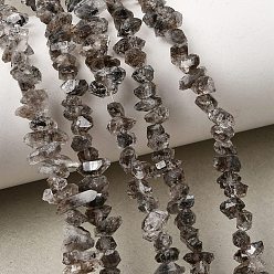 Herkimer Diamond Hilos de cuentas de diamantes herkimer naturales, chip, 5~8x3~4x3~4 mm, agujero: 0.8 mm, sobre 142~146 unidades / cadena, 15.67'' (39.8 cm)