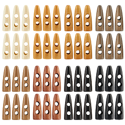 (52) Непрозрачная лаванда 80 шт. 8 цвета 2 деревянные пуговицы с отверстиями, разноцветные, 34.5x12 мм, отверстие : 5 мм, 10 шт / цвет