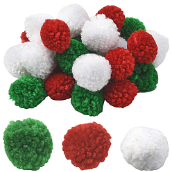 Mixed Color 24Pcs 3 Colors Wool Soft Pompom Ball, for Hats Shoes Scarves Bag Charms Accessories, Mixed Color, 30mm, 8pcs/color