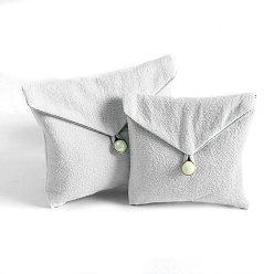 Светло-серый Квадратные бархатные сумки для хранения, упаковочный мешок, светло-серый, 8x8 см