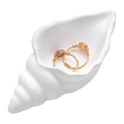 Белый Гелевый воск в форме ракушки, товары для украшения дома, белые, 117.5x54x31 мм