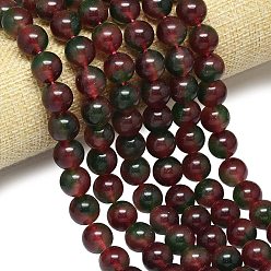 Индийский Красный Натуральный Malaysia нефритовые бусы пряди, окрашенная и подогревом, круглые, Индийская красная, 14 мм, отверстие : 1.5 мм, около 27 шт / нитка, 14.96'' (38 см)