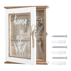 BurlyWood Wooden Key Storage Box, Rectangle, BurlyWood, 260x200x59mm, Inner Diameter: 225x165mm