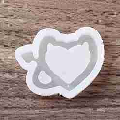 Белый Формы для встряхивания, силиконовые формочки для зыбучих песков своими руками, формы для литья смолы, для уф-смолы, изготовление изделий из эпоксидной смолы, белые, 46x59x11.5 мм, внутренний диаметр: 33x52 мм