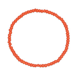 Помидор Стеклянный бисер стрейч браслеты, Браслеты дружбы для женщин, которые можно носить в несколько рядов., круглые, помидор, 6.89 дюйм (17.5 см)