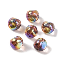 Coconut Brown Acrylic Beads, Imitation Baroque Pearl Style, Nuggest, Coconut Brown, 10x9.5x9mm, Hole: 1.3mm