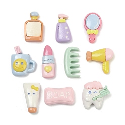 (52) Непрозрачная лаванда Непрозрачные кабошоны из смолы, средства личной гигиены, разнообразные, разноцветные, 13~23x11.5~22x5~8 мм