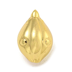 Настоящее золото 18K Стойки обшивки латунные бусины, долговечный, без кадмия и без свинца, тыква, реальный 18 k позолоченный, 21x13x13.5 мм, Отверстие : 1.6 мм & 1.8 мм