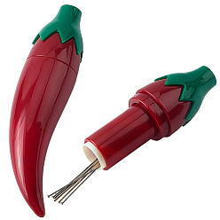 (123L) Белый крем непрозрачный блеск Пластиковый футляр для хранения игл в форме перца чили, шитье швейная булавка пластиковая коробка, огнеупорный кирпич, готовая продукция: 100.5x25x37 мм