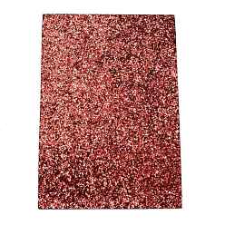FireBrick Glitter PU Leather Fabric, with Shiny Sequins, for Bowknots Earrings Shoes Purses Handbags DIY Making Fabric Sewing, FireBrick, 30x21x0.06cm