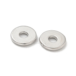 Платина Сплавочные бусины, без кадмия и без свинца, плоско-круглые, платина, 10x1.5 мм, отверстие : 2.5 мм, Около 1515 шт / 1000 г