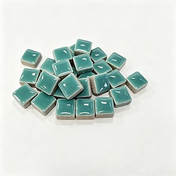Olive Drab Square Shape Porcelain Mosaic Tiles, for DIY Mosaic Art Crafts, Picture Frames and More, Olive Drab, 10x10mm, about 205pcs/set