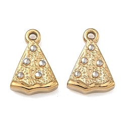 Золотой & Цвет Нержавеющей Стали Кованые 304 подвески из нержавеющей стали, пицца прелести, ионное покрытие (ip), долговечный, золотые и нержавеющая сталь цвет, 14x10x3.5 мм, отверстие : 1.2 мм