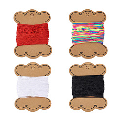 (52) Непрозрачная лаванда 100м 4 цвета нейлоновая нить, нейлоновая струна, китайский вязать шнур, для изготовления украшений из бисера, круглые, разноцветные, 0.8 мм, 25 м / цвет