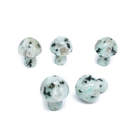 Джаспер Кунжут Натуральные фигурки целебных грибов из кунжута и яшмы, Украшения из камня с энергией Рейки, 20 мм